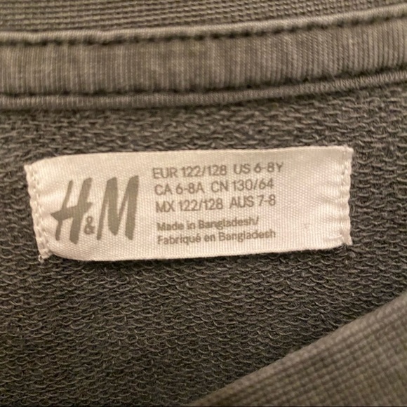 H&M Girls Animal Tokyo Pets Graphic Gray Dress Size 6-8 Yrs - Picture 4 of 7